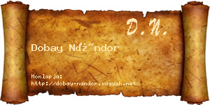 Dobay Nándor névjegykártya